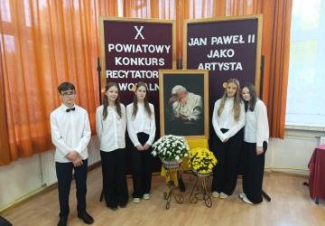 Udział w X Powiatowym Konkursie Wokalno -Recytatorskim „Jan Paweł II jako artysta”