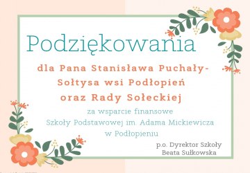 Podziękowanie