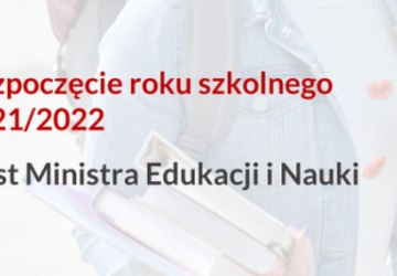 List Ministra Edukacji i Nauki z okazji rozpoczęcia roku szkolnego 2021/2022