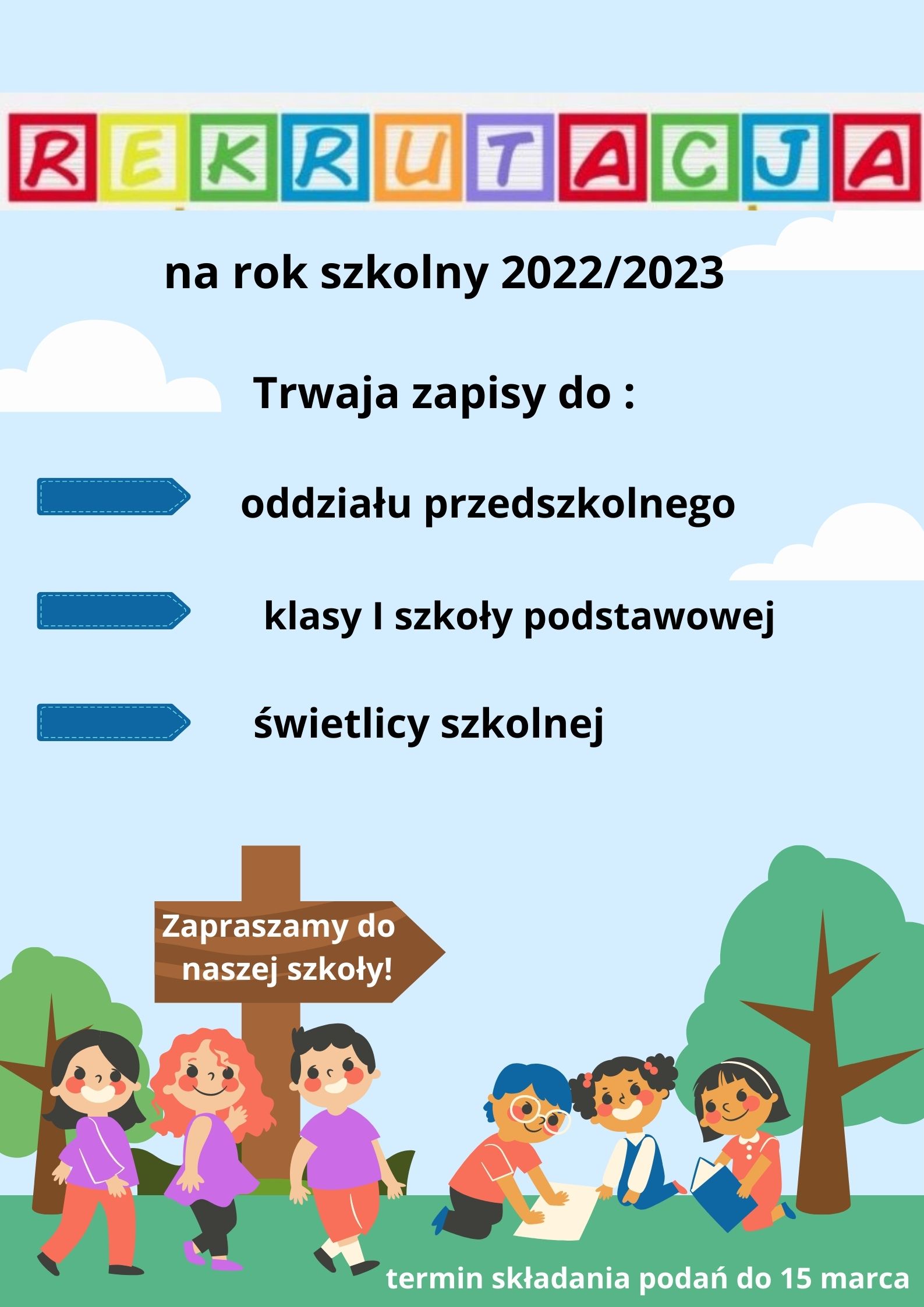 Rekrutacja na rok szkolny 2022/2023