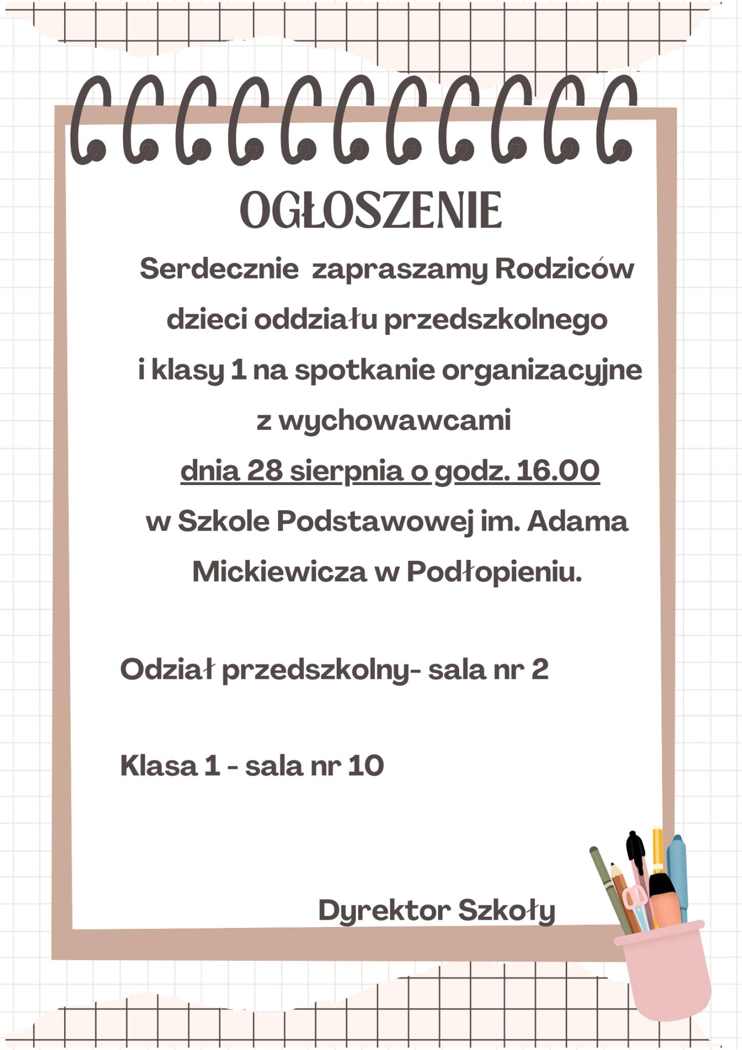 Spotkanie organizacyjne