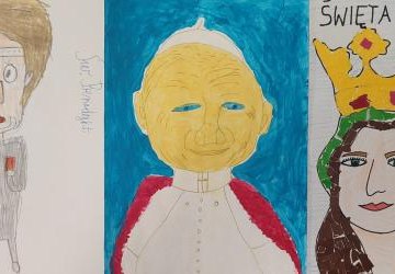 Prace naszych uczniów na III Międzynarodowy konkurs literacko - plastyczny  „WSZYSCY ŚWIĘCI EUROPY – WPŁYW WYBITNYCH POSTACI NA CYWILIZACJĘ EUROPEJSKĄ I KULTURĘ ОJCZYZNY”