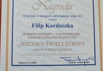 Dyplom i nagroda dotarły🙂