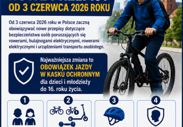 Nowe przepisy dla rowerzystów i użytkowników hulajnóg elektrycznych. Obowiązkowe kaski dla osób do 16. roku życia